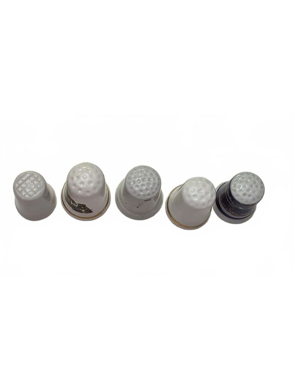 5 Vintage Ceramic Souvenir Thimbles Brazil Jamaica Cozumel - Picture 5 of 7